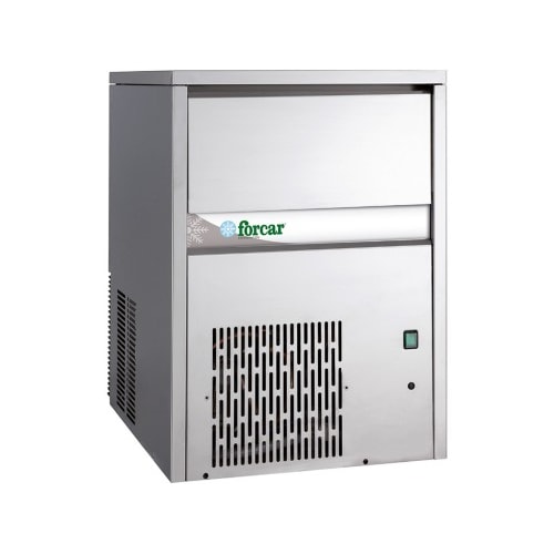 Produttore di ghiaccio 50 Kg/24h. Cubetto pieno 18 gr. Raffreddamento ad aria.