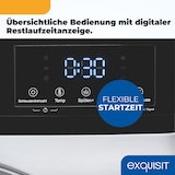 thumbnail of Exquisit Waschmaschine 8kg, Startzeitvorwahl, 47 cm tief, Energieklasse A, Slim-Design, 11 Waschprogramme, 1400 U/min, WA8014-370A weiss
