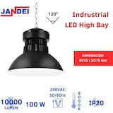 thumbnail of Campana LED Industrial"Tower" 100W 10.000 Lúmenes, Blanco Frío 6000K SMD3030 para Uso en Interior IP20