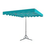 thumbnail of Parasol forain 300X250 avec système télescopique turquoise.