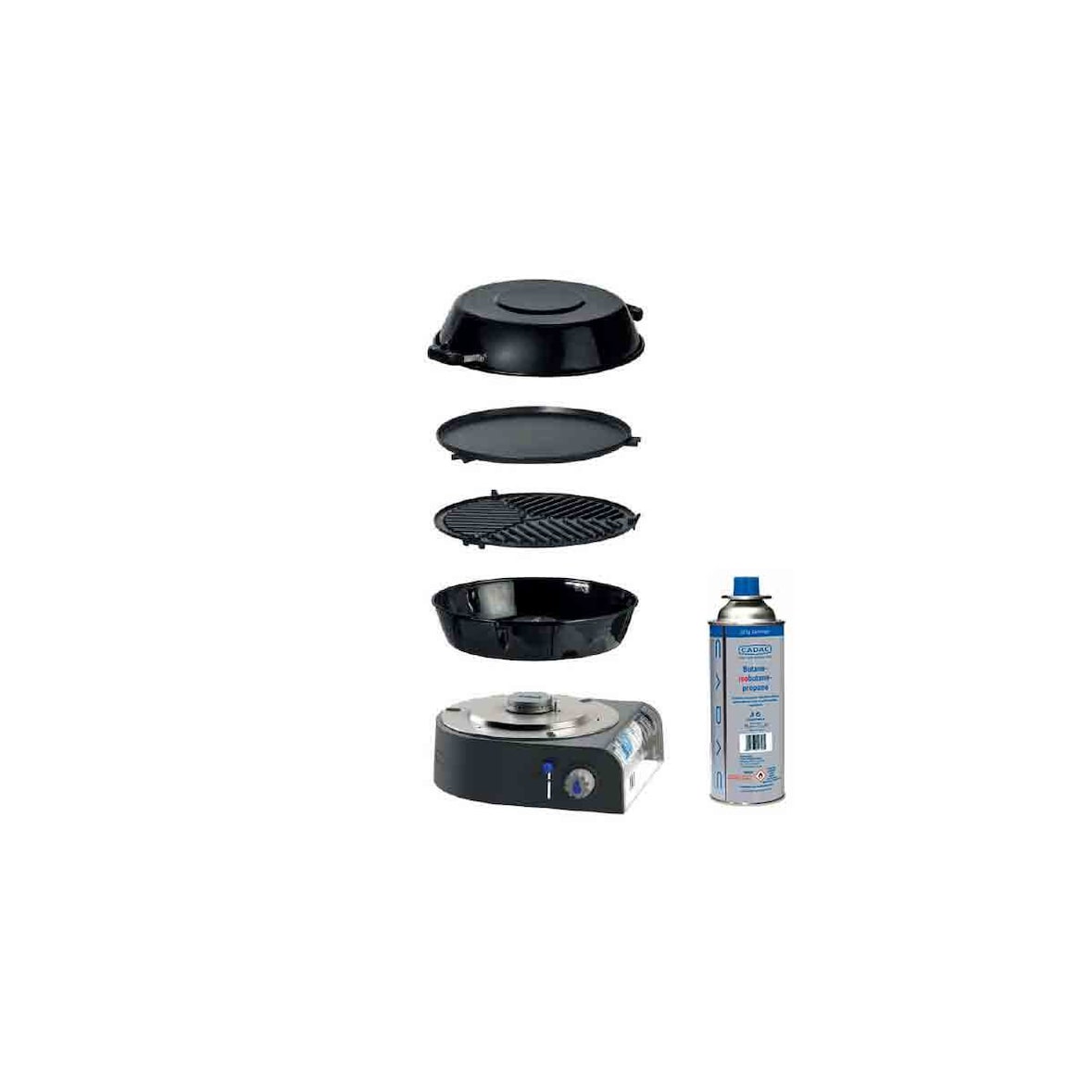 Cadac Barbecue Gaz Spécial Camping + Cartouche De Gaz 220g Usage Non Intensif Antarion