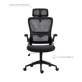 thumbnail of Cadeira de Escritorio com Rodas ErgoFlex Pro Preta 122x62x58cm 7house