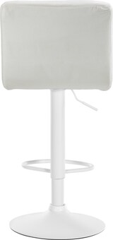 thumbnail of DELUKE® Barhocker BRISBAN - Creme, Samt, Weiß | Barhocker mit Lehne Barstuhl Tresenhocker Tresenstuhl Kneipenhocker Kneipenstuhl