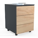thumbnail of VCM Rollcontainer Dalosa Anthrazit / Honig-Eiche H. 55 x B. 39 x T. 70 cm