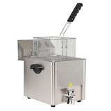 thumbnail of Fritadeira eléctrica profissional com torneira, aço inox., 60-190°C, controlo mecânico, painel de controlo extraível, 1 cuba 10 litros 10279 Vaiotec