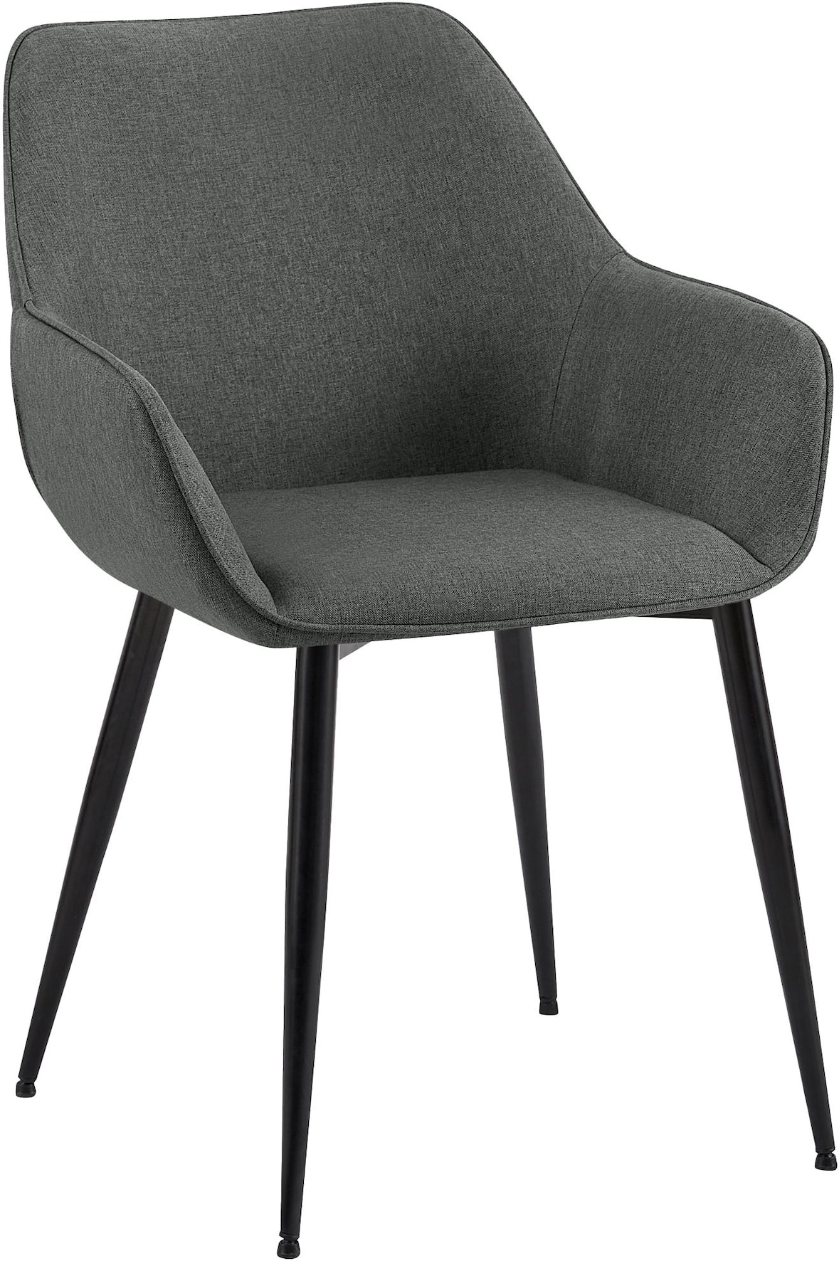 CHEFGASTRO Esszimmerstuhl TLAQUEPAQUE Stoff HxBxT 82x52x63cm Dunkelgrau Küchenstuhl
