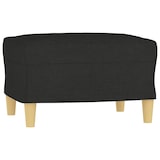 thumbnail of vidaXL 3-Sitzer-Sofa mit Hocker Schwarz 180 cm Stoff