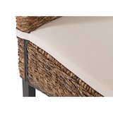 thumbnail of Conjunto de 6 cadeiras de sala de jantar cadeira de vime M69 cadeira BALI vime de banana ~ escuro, com almofada