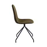thumbnail of SVITA Set van 2 eetkamerstoelen metalen poten gestoffeerde stoel polyester olijfgroen