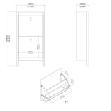 thumbnail of WellHome - Klapbare schoenenkast met 2 klapdeuren in kleur Eiken 54 x 25 x 103 cm - Guadalquivir
