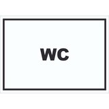 thumbnail of WC Schild mit Text Toilette Klo waagerecht A1 Rückseite selbstklebend
