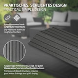 thumbnail of ML-Design – WPC Abschlussleiste Ecke rechts – 38x2x7,5 cm Anthrazit | Holzoptik, geriffelt, für Terrassenfliesen