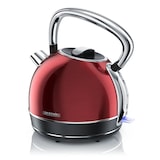 thumbnail of Arendo Retro Wasserkocher Edelstahl, Vintage Style, 1,7 L, 2200 W, austauschbarer Kalkfilter, automatische Abschaltung, Rot