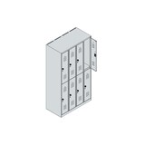 thumbnail of C+P Doppelstock-Spind Classic PLUS, 4 Abteile, 1850x1000x500mm, 9016/9016