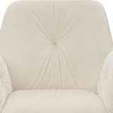 thumbnail of tectake Draaibare fauteuil Lenia, gestoffeerd - 6-delige set Fluweel crème/zwart