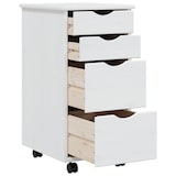 thumbnail of vidaXL Ladekast MOSS verrijdbaar massief grenenhout wit