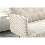 thumbnail of KAWOLA Esszimmerbank CHARME Cord cremeweiß 186cm