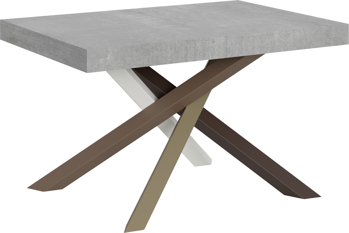 Ausziehbarer Tisch 90x120/224 cm Volantis Cemento Gestell 4/C