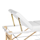 thumbnail of 3 Zonen Massageliege-Set mit 10cm Polsterung, Lagerungsrollen und Holzgestellweiß