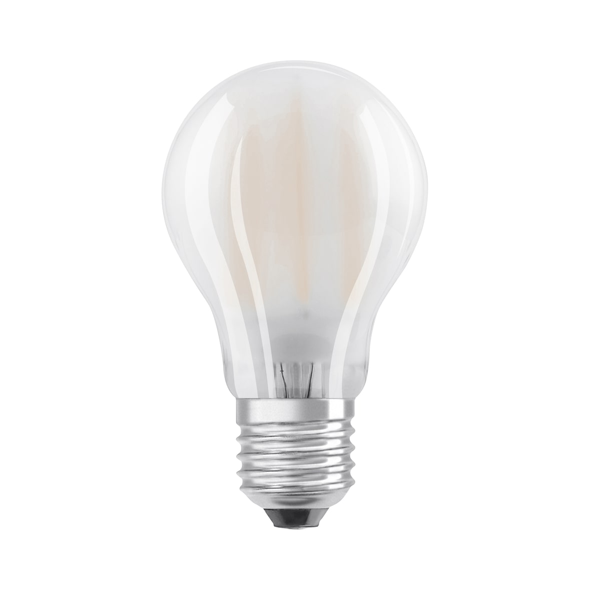 OSRAM Lampada LED Base Classic A 75 forma a goccia luce calda attacco E27 Filamento vetro smerigliato Confezione da 3 pezzi