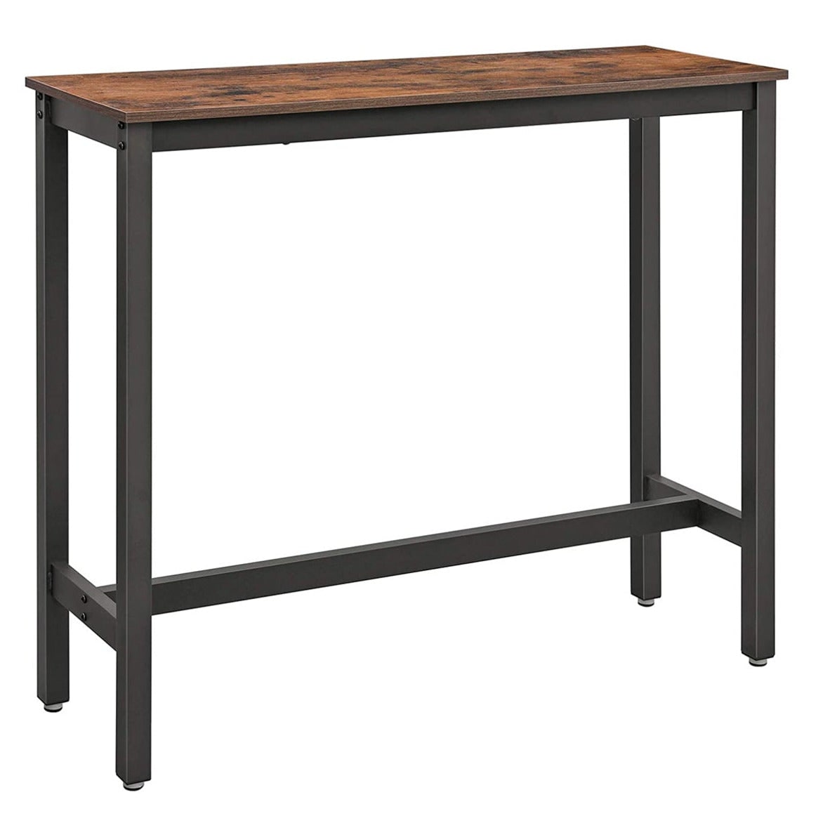 Helloshop26 - Mesa de bar mesa alta mesa de cocina fina mesa de comedor de 120 x 40 x 100 cm con estructura de metal resistente 12_0002529