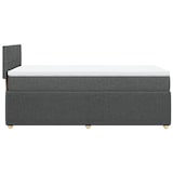 thumbnail of vidaXL Boxspringbett mit Matratze Dunkelgrau 80x200 cm Stoff