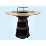 thumbnail of PURLINE Barbacoa redonda con plancha de acero y grill y tablero de madera EFP59B WOOD