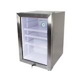 thumbnail of Gastro-Cool Edelstahl Mini-Kühlschrank mit Glastür - LED Innenbeleuchtung / 62l - GCKW65