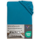 thumbnail of Spannbettlaken DreamScience Mikroflausch - Kuschelweiches & Wärmendes Bettlaken Spannbetttuch 180x200 - 200x200 cm petrol