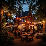 thumbnail of Illu- Party Garten Außenlichterkette 10m grün 20x bunte LED Tropfenlampen