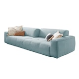 thumbnail of KAWOLA Sofá extra ancho PALACE 3 plazas con ajuste de la profundidad del asiento Pana azul claro
