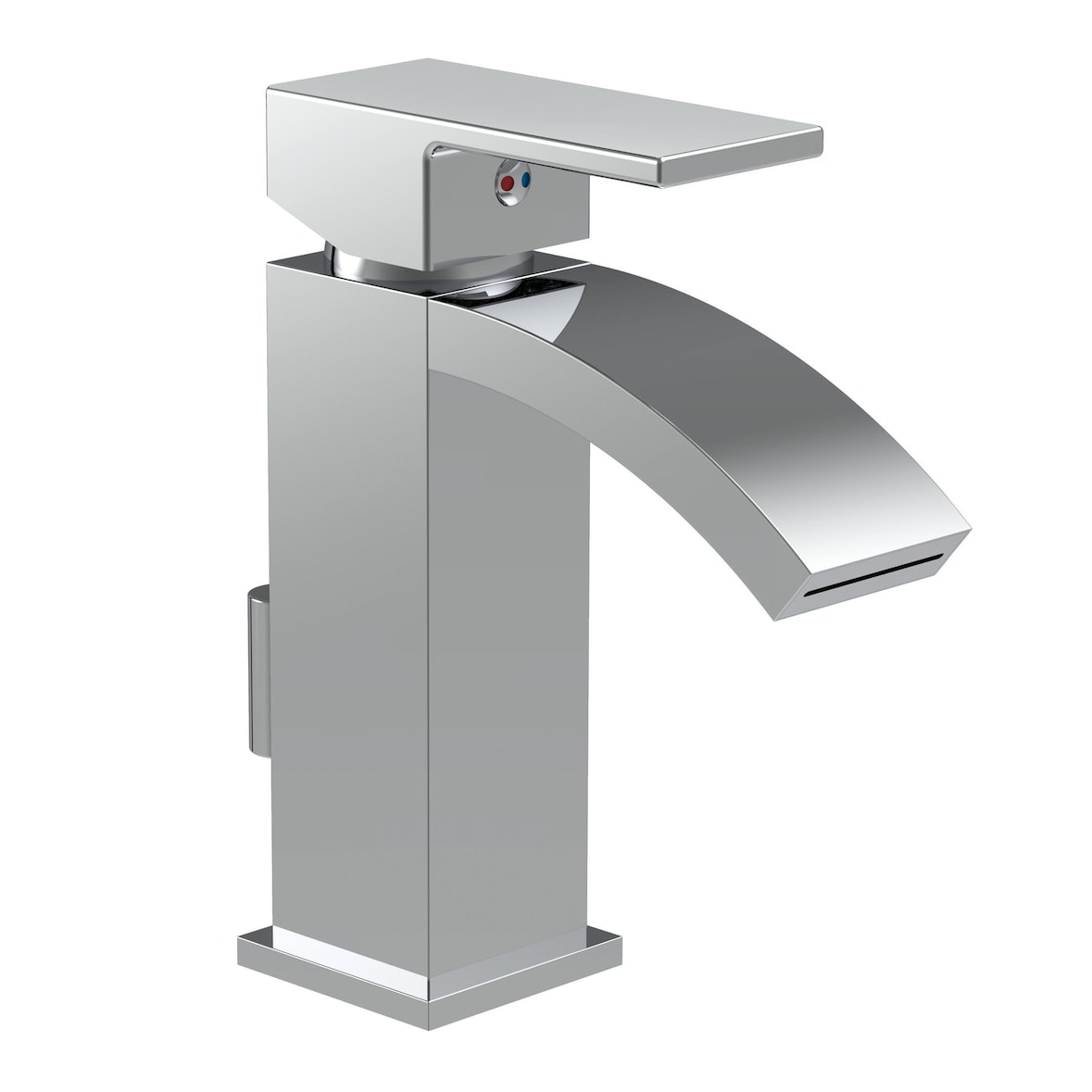 Schütte Waschtischarmatur, Wasserhahn mit Schwallauslauf CASCATA, geräuscharm, Chrom