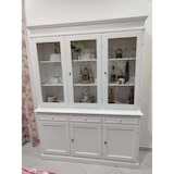thumbnail of shopinnovativo -Cristalliera 6 ante 3 cassetti arte povera in legno massello e mdf con rifinitura in bianco 156x42x205 H