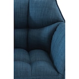 thumbnail of Taburete de Bar Damaso Tela con Base de Cuatro Patas Azul/Negro