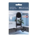 thumbnail of WellHome - Gancio in ferro con ABS e copertura a ventosa Nero 25x10x8,7cm