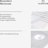 thumbnail of Brooklyn 30 Mini-Kühlschrank Glastür LED Ablage Weiß