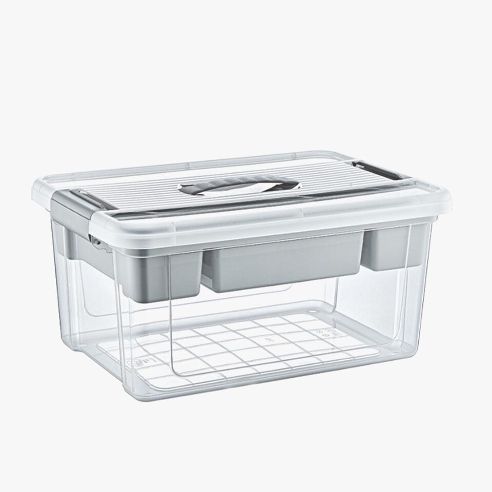 Caixa de Arrumação VARNO Cinza 16L