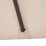 thumbnail of XXL Sonnenschirm mit Handkurbel wetterbeständig 455 cm x 270 cm x 240 cm Stahl Polyester Beige