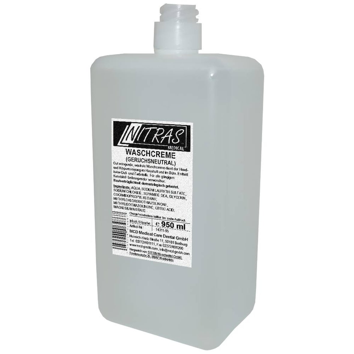 Nitras Medical Waschcreme | 12 x 1000 ml | geruchsneutral