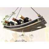 thumbnail of Weinregal 5089 Deckenregal aus Holz 65 cm Hängeregal Flaschenhalter Flaschenregal
