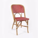 thumbnail of Chaise de terrasse ELYSEE  - Rotin - Rouge et blanc