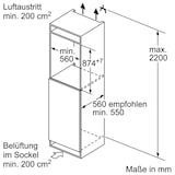 thumbnail of Bosch Serie 6, Einbau-Kühlschrank, 88 x 56 cm, Flachscharnier mit Softeinzug KIR21ADD1