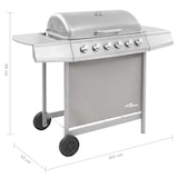 thumbnail of vidaXL Gasbarbecue met 6 branders zilverkleurig