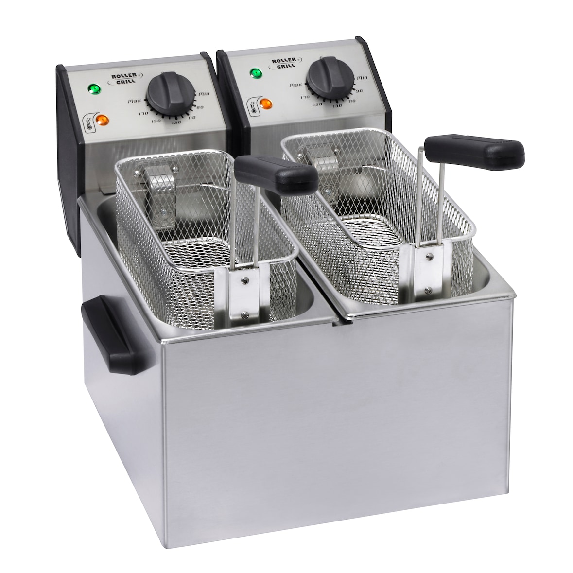 Roller Grill Friteuse double professionnelle, 2 cuves, 2x5 Litres, à poser, FD 50 D