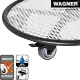 thumbnail of WAGNER Pflanzenroller BLACK & WHITE - Ø 38 x 8 cm, Soft-Rollen, Bremsen, innnen & außen, Tragkraft 150 kg - 20701701