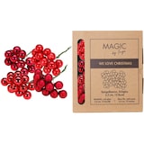 thumbnail of 144 Glaskugeln am Draht 2,5cm Weihnachtskugeln Spiegelbeeren Basteln Ruby Red