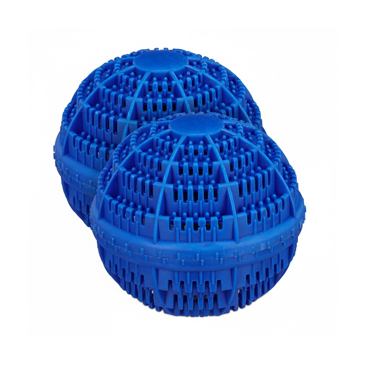 Relaxdays Waschball 2er Set, Waschkugel für Waschmaschine, Waschen ohne Waschmittel, umweltfreundlich, Wäscheball, blau