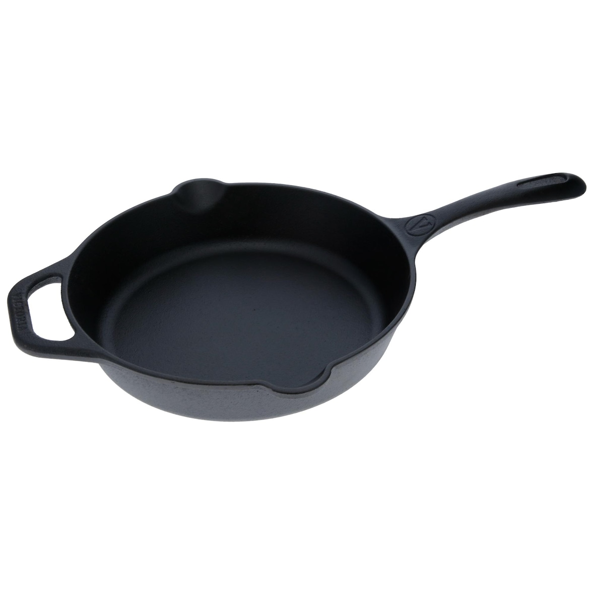 Victoria Sartén Hierro Fundido Curado Inducción 30cm, Apta Fuego, Barbacoa, Horno Cast Iron Skillet, VIC-36706, Negro