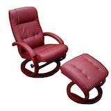 thumbnail of Fernsehsessel Relaxsessel Sessel Pescatori, Kunstleder, mit Hocker ~ bordeaux