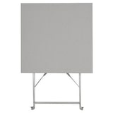 thumbnail of Bolero Viereckiger Klappbarer Terrassentisch Stahl Grau 60Cm